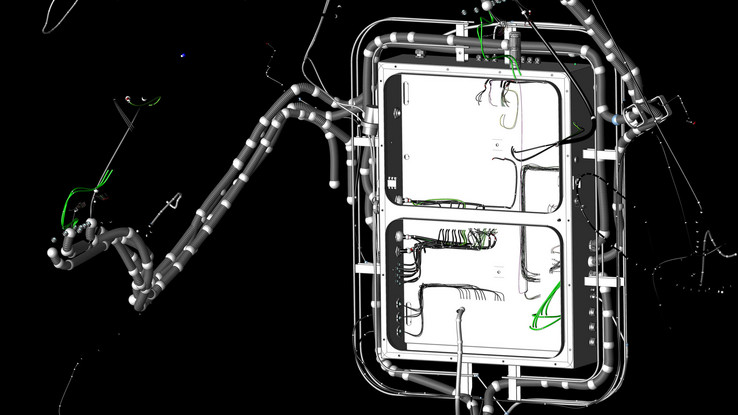 Typical wire harness for a hub – EPLAN Harness proD is used here.